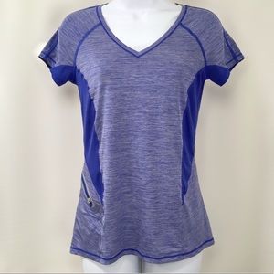 Athleta Forerunner Cerulean Blue short sleeve